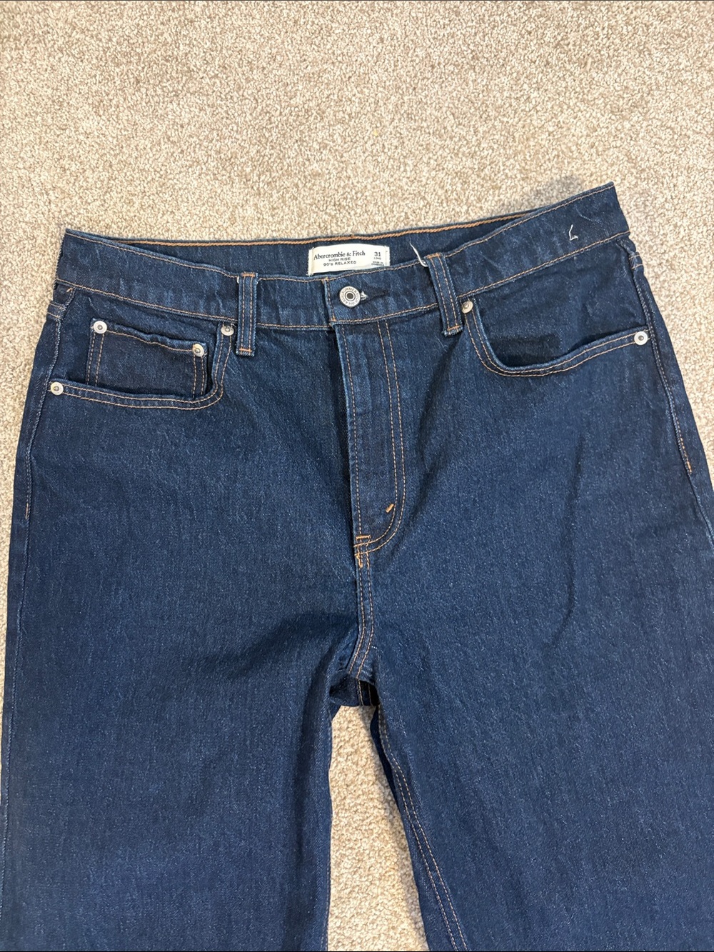 Abercrombie High Rise 90s Relaxed Cuffed Hem Jean - Picture 8 of 10